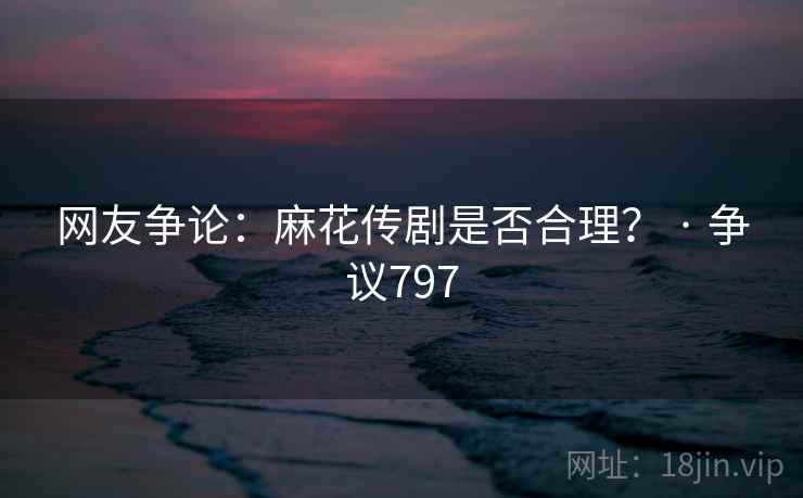网友争论：麻花传剧是否合理？ · 争议797